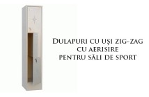 Dulapuri cu uși în zig-zag cu aerisire pentru vestiare