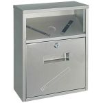 Scrumiera pentru mobilier exterior inox,pret mic scrumiera inox,scrumiera cu sistem cilindru cu 2 chei