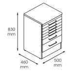 Dulap metalic pentru cabinet medical cu 7 sertare Pekoltia