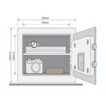 Seif cu cod electronic si incuietoare mecanica Rezidential Acreditat YSM/250/EG1