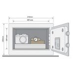 Seif cu ecran LCD si inchidere electronica Yale 250