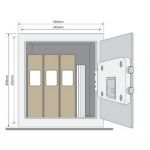 Seif de birou cu inchidere mecanica si cod electronic YSB/400/EB1