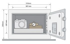 Seif cu ecran LCD si inchidere electronica Yale 250