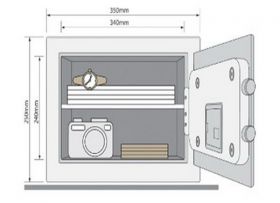 Seif cu cod electronic si incuietoare mecanica Rezidential Acreditat YSM/250/EG1