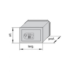 Seif de siguranta sistem electronic cu amprenta digitala RamTouch II Viro varianta de perete 2