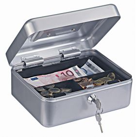 Cutie pentru valori si bani TRAUN2 argintiu