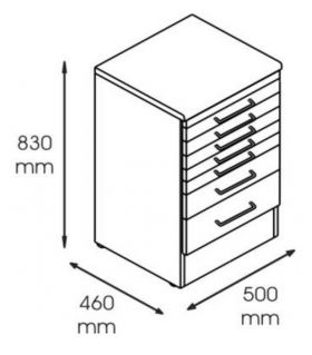 Dulap metalic pentru cabinet medical cu 7 sertare Pekoltia