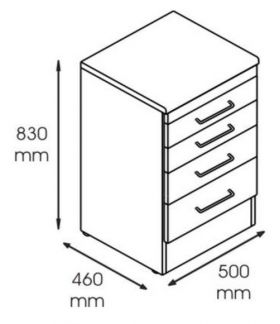 Dulapuri metalice pentru cabinetele medicale cu 4 sertare Loricaridae